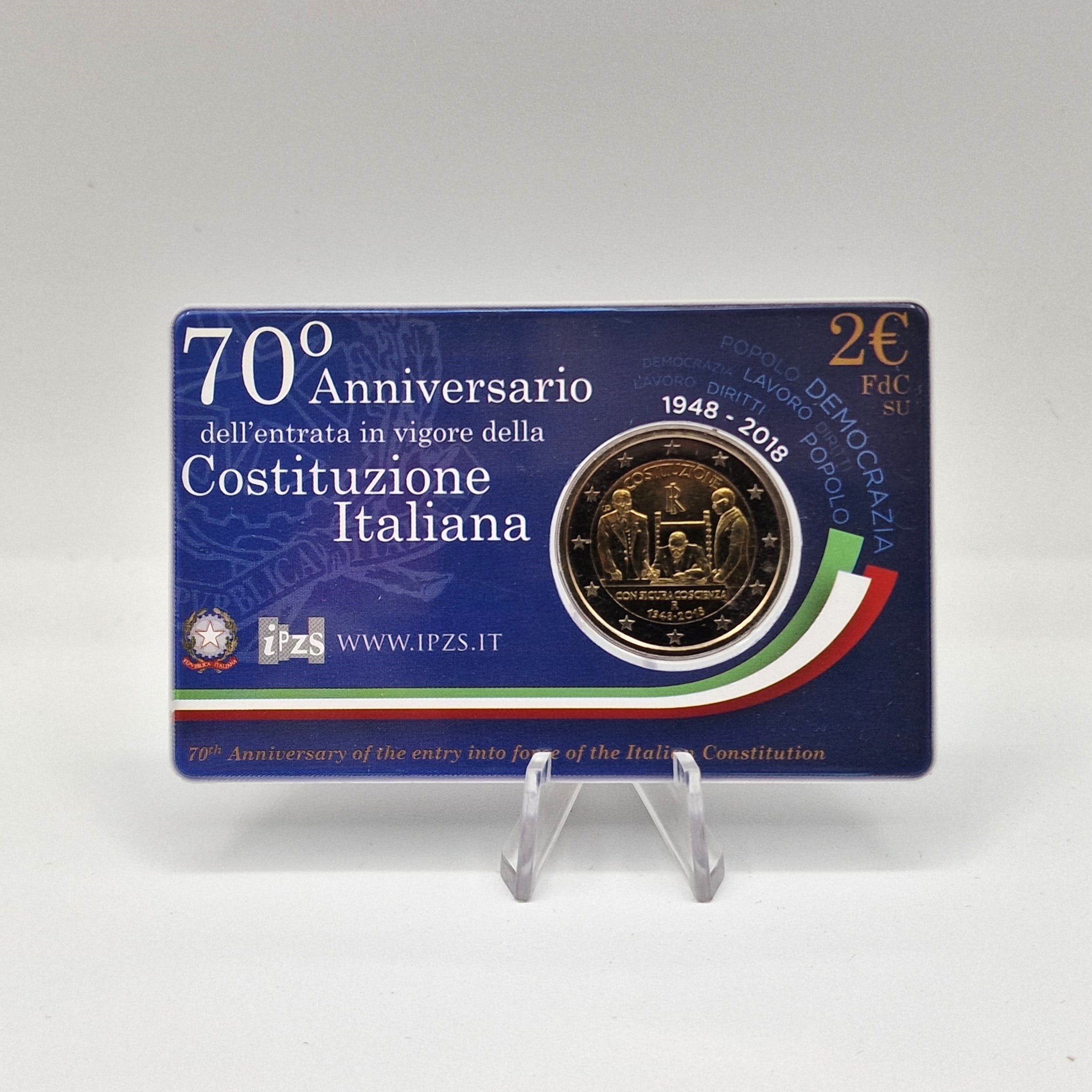 2018 Constituição Italiana 2€ - Itália Coincard